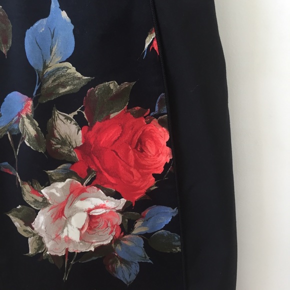 Black Halo Sheath Daria Floral Panel Dress - Picture 7 of 12